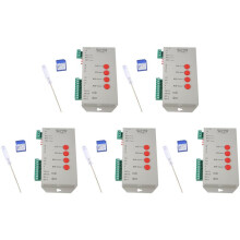 5X RGB LED Controller T1000S  Card 2048Pixels Controller för WS2801 WS2811 WS2812B SK6812 LPD6803 LED Strip Light