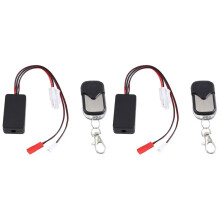 2X Ricevitore di Telecomando Wireless Portatile Automatico Simulato per Verricello per Auto Cingolata Axial SCX10 1/10 RC