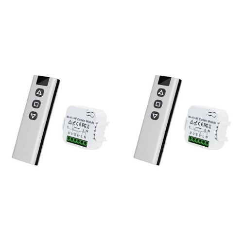 2X Tuya WIFI  Curtain  APP Timing Motor Controller  RF 433 Mhz Remote Control Electric Roller Blind