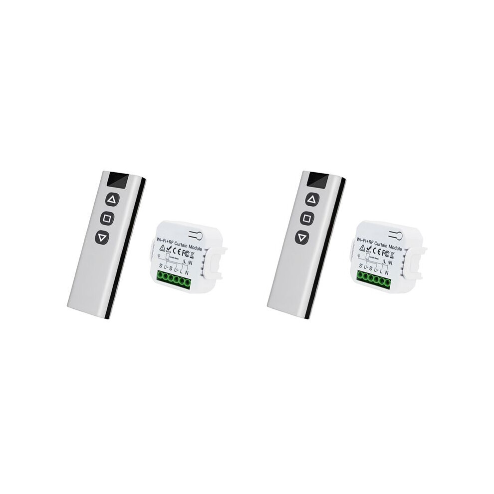 2X Tuya Wifi Curtain App Timing Motor Controller Rf 433 Mhz Remote Control Electric Roller Blind 4713143070583