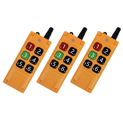 3X High Power Waterproof Industrial Wireless Remote Control EV1527 Chip ASK 2000M Long Range 433Mhz 6 Button