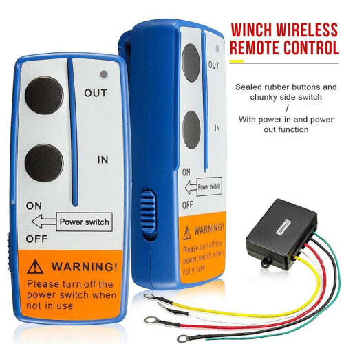 2 Set 12V Car Wireless Winch Electric Remote Control  with Manual Transmitter for  Truck 1