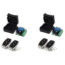 2X 433-MHz-Funkfernbedienungsschalter Universal DC12V 1CH Relais-Empfängermodul RF-Sender 433-MHz-Fernbedienung