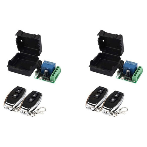 2X 433Mhz Wireless Remote Control  Universal DC12V 1CH Relay Receiver Module RF Transmitter 433 Mhz Remote Control