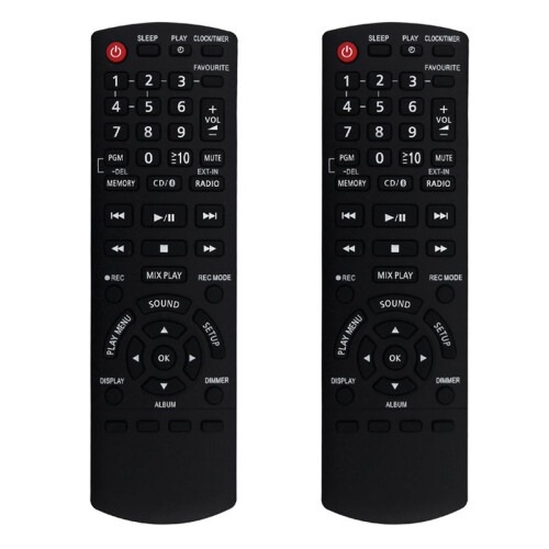 2X Replace N2QAYB001102 Remote Control for  SC-PMX800 Watt Shelf Audio System