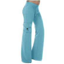 Lulshou Femei Pantaloni Cargo Pantaloni de antrenament Colanți Stretch Talie Buzunar cu Buzunar cu Buzunar pentru Yoga Gym Pantaloni Lejeri cu Talie