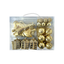 45-teiliges Set bruchsicherer Weihnachtskugeln – Glitzernde Hängekugeln für Weihnachten, Feiertage, Hochzeiten, Partys und als Heimdekoration