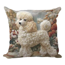 Clúdaigh Piliúir Ainmhithe Gleoite, Cás Cúisín Jacquard Fionnaidh Bréige Bog Plush 18x18 Orlach Maisiúcháin Feirme do Tholg Madra