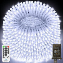 1000 LED-kerstverlichting voor buiten, 123 meter, IP44 waterdicht.