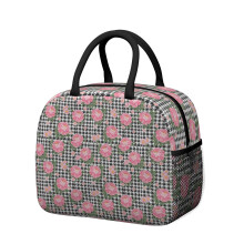 Sac à lunch isotherme à motif floral pour femme – étanche, 27 cm