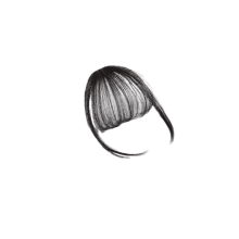 Frangia a clip - Extension per capelli con frangia a clip, frangia leggera con tempie, extension per capelli da donna, frangia curva per l'uso