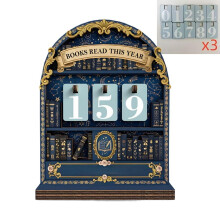 Contatore di libri letti quest'anno con decorazioni floreali, contatore di libri letti per la sfida degli obiettivi di lettura, regalo a tema libri