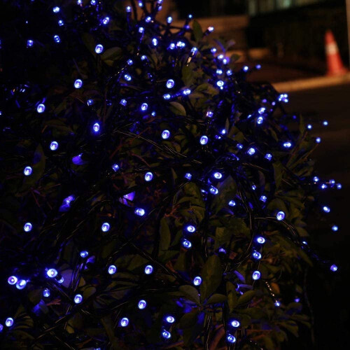 2 πακέτα των 200 LED 72ft μπλε ηλιακά χριστουγεννιάτικα φώτα, αδιάβροχα εξωτερικά 2