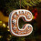 Acrylic 2D Christmas Letter Pendant, 8 cm 3