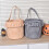 Καλάθι Tote Gingham για Halloween – Βαρέως τύπου υφασμάτινη τσάντα δώρου με λαβές, κουβάς 5