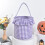 Καλάθι Tote Gingham για το Halloween – Βαρέως τύπου υφασμάτινη τσάντα δώρου με λαβές, 2