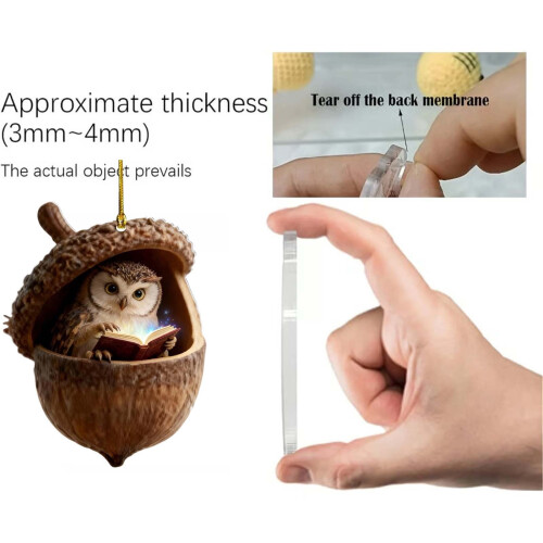 Forest Animal Acorn Ornament Acrylic 1 Piece 1
