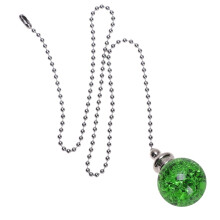 Lampada a sospensione stile palla con effetto grana screpolata, interruttore a catenella per ventilatore, decorazione per la casa e per feste (verde)