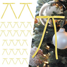 24 Samt-Weihnachtsschleifen (12,7 x 17,8 cm) für Baum, Kränze, Geschenke, Tür, Girlanden, Heimdekoration – passend zu Weihnachtsdekoration