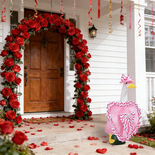 Roupa Porch Goose em formato de coração, 23 polegadas, rosa 2