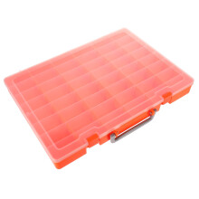 Perlenorganizer, USB-Halterung, Trennwand, große Aufbewahrungsboxen mit Deckel, Orange