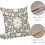 Γκρι/Λευκά Μαξιλαροθήκες Boho 20x20", Vintage Λουλούδι, Λινά Τετράγωνα Μαξιλαροθήκες, 4