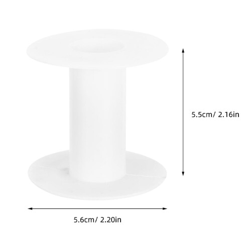 Hvite plasttrådspoler, 5-pakning, I-formet design 1