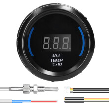 Tomhasaire Teochta Gáis Sceite 40-120C (x10), Taispeántas LED 52mm le hAláram, Comhoiriúnach le Carranna