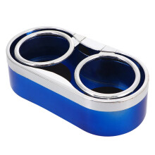 1 stuk blauwe plastic bekerhouder voor in het ventilatierooster van de auto, geschikt voor het bewaren van drankjes en andere dranken. Afmetingen: