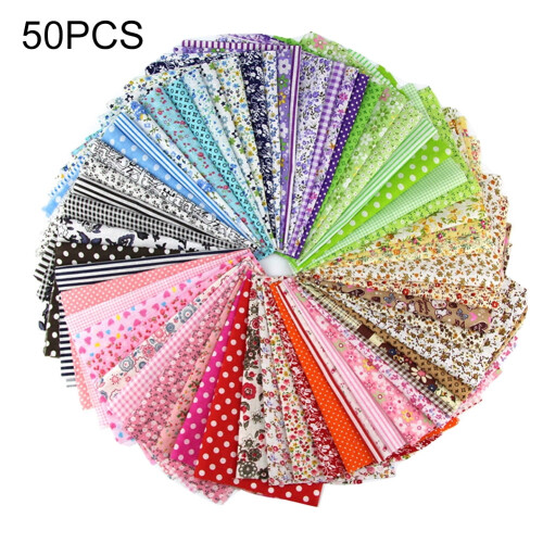 30/50 τεμάχια 10cmx10cm ύφασμα patchwork με φλοράλ εκτύπωση, ύφασμα για ραπτική και καπιτονέ 1