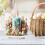 Set di 6 uova decorative pasquali in acrilico multicolore 5