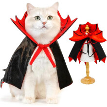 Halloween-Kostüm für Katzen, Vampirfledermausflügel-Umhang für Haustiere, Halloween-Kostüme für kleine Hunde zum Süßes-oder-Saures-Sammeln,