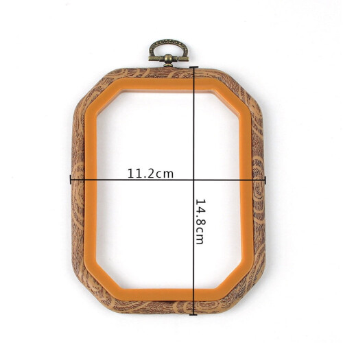 2 st DIY-broderiring display rektangulär korsstygnsram 1
