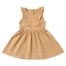 Klänning för småbarnsflicka med volanger Ärmlös sommarkläder Clothes4T