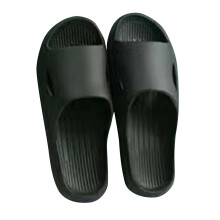 abtuhar Damen-Slipper, Hausschuhe für Damen, rutschfeste Duschschuhe, Badeschuhe für Pool und Camping, offene Zehen, schwarz