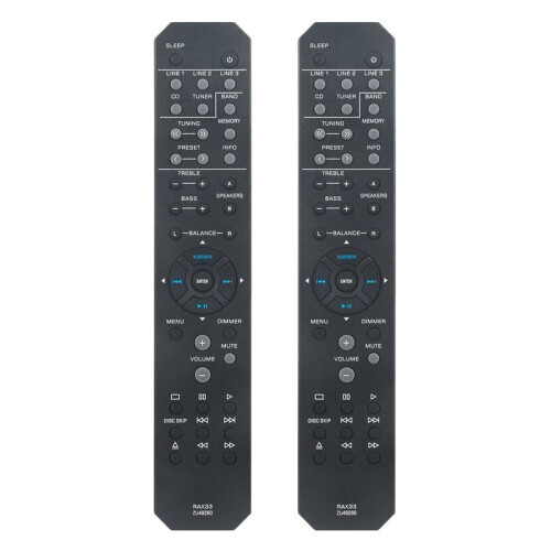 2X RAX33 Replace Remote Control for  Stereo Receiver R-S202 R-S202BL R-S202D RS202 RS202BL RS202D 1