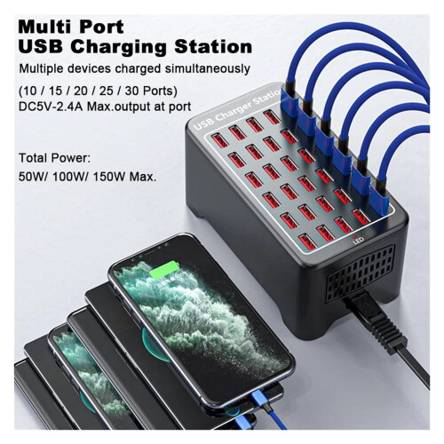 Σταθμός φόρτισης USB – Επιτραπέζιος υπολογιστής 10/15/20/25/30 θυρών 2