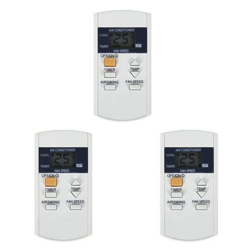 3X A75C3740 Remote Control for  Air Conditioner A75C3740 A75C3733 English Remote Control Replacement