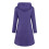 Modisches Damenkleid, lässiges Langarmkleid mit Tasche, Kapuzenpullover, Lila 6