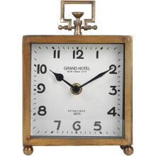 NIKKY HOME Small Table Clock, Silent Non-Ticking Classic Battery Operated Decorative Mantel Desk Shelf Clock for Living Room Decor - Rose Gold