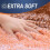 Mikrofiber badeværelsestæppe 91x61 cm orange med TP-gummi 2