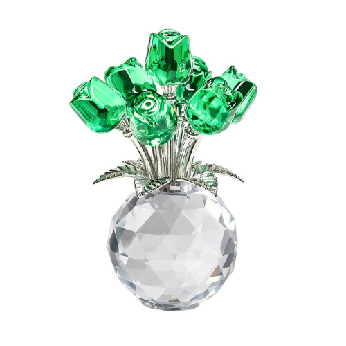 Buquê de rosas de cristal para decoração em vidro (4,3 polegadas) 1