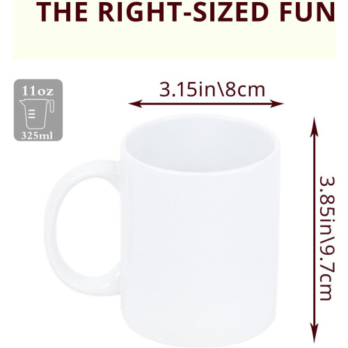 11oz Sublimation Coffee Mug White Ceramic 36 Pack 1