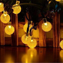 Lumini solare cu glob de cristal, 6,5 m