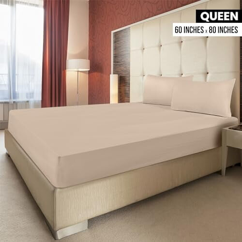 Lot de 2 draps-housses King – Polyester microfibre brossé, 1