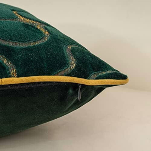 Housse de coussin en velours vert 50 x 50 cm 2