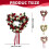 Coroa de rosas artificiais vintage em formato de coração, 38 cm (15 polegadas) 3