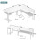 Αναστρέψιμο γραφείο σε σχήμα L με πρίζες Magic Power και θύρες USB, Ανθεκτικό γωνιακό 8