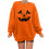 Damen-Sweatshirt mit langen Ärmeln, Kürbisgesicht-Print, lässiges Pullover-Top, Bluse 2