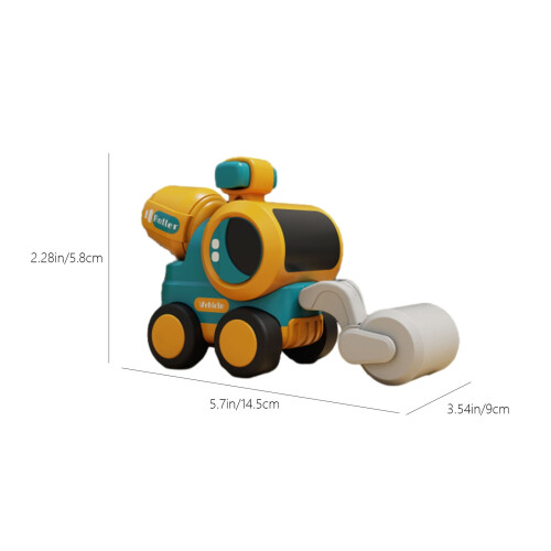 Kids' Engineering Toy Car Set: Forklift, Excavator, Roller Press – Compatible with STEM Learning, Ages 1+ 2